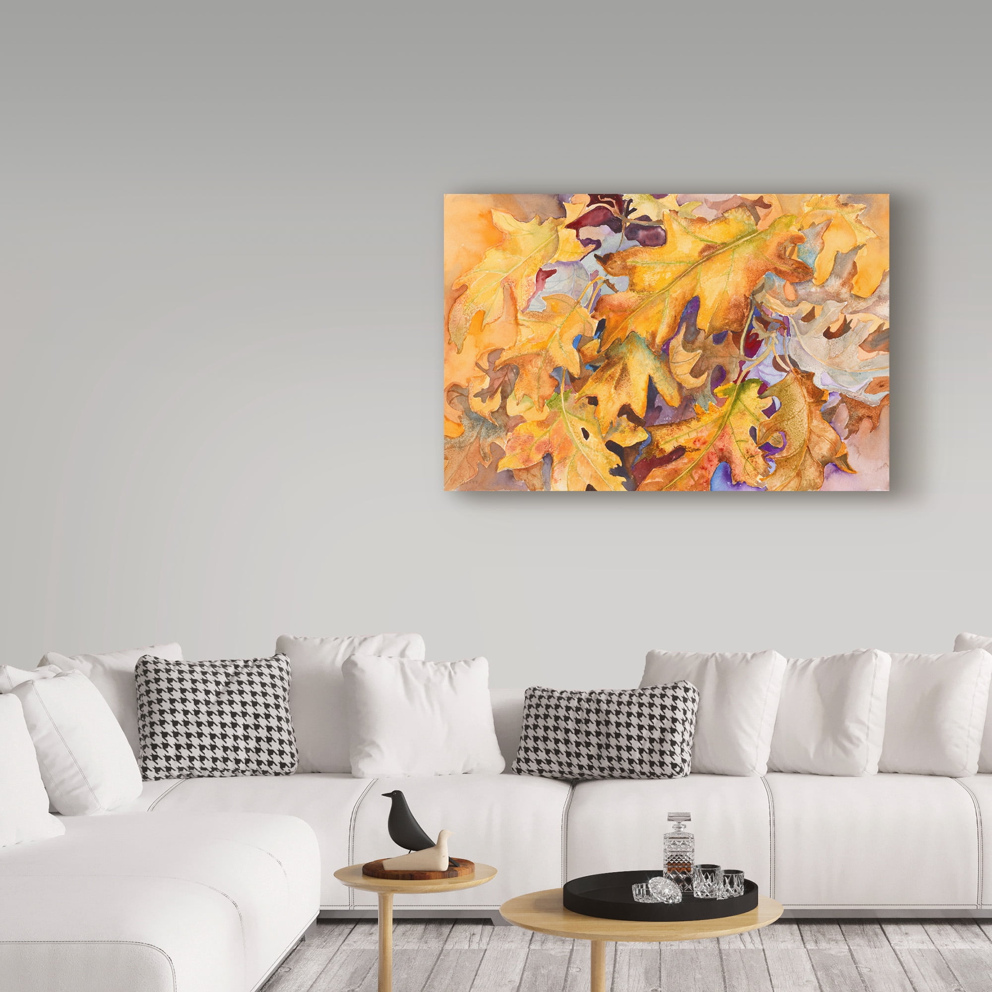 Trademark Fine Art 'Windblown Leaves' Canvas Art by Joanne Porter