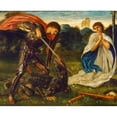 thumbnail image 2 of Burneâ€“Jones, Edward 14x12 Black Modern Framed Museum Art Print Titled - The Fight-St George kills the Dragon VI, 2 of 4