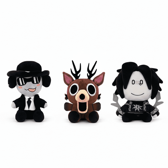 3PC Chance Plush Dol, Chance Forsaken Plush 99 Nights In the Forest Deer Plush Game Figure Doll Toys Gift Collection Pillow Stuffed Animals Funny Soft Plushies Toy for Gifts for Kids