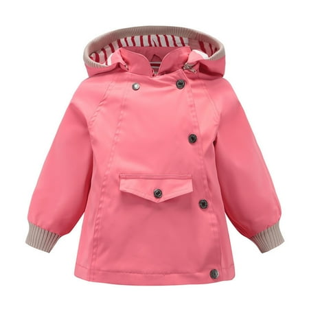 

GEZHEN Winter and Fall Toddler Girl Boy Long Sleeved Hooded and Down Padded Jackets 2 to 7 Years Girls Basic Jacket Casual Style Rain Jacket Fashion