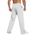 thumbnail image 4 of Akiihool Men's Pants Big and Tall Men's Relaxed Fit Signature Stretch Pants Pleated White,L, 4 of 5