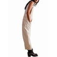 thumbnail image 2 of Womens Denim Overalls Loose Fit Leg Adjustable Strap Hip Hop Jean Jumpsuits Cream White S, 2 of 8