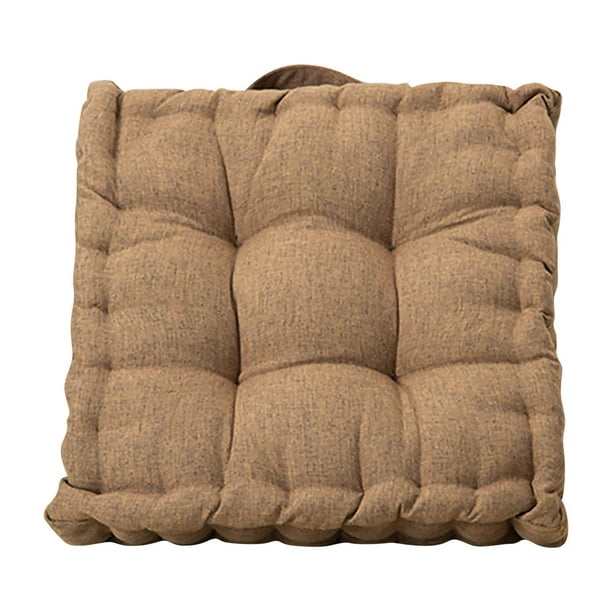 Soft Floor Pillow Chair Cushion Mat Meditation Cushion for Living Room Yoga Dark Brown
