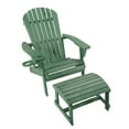 thumbnail image 5 of Earth Collection Adirondack Chair and Ottoman Set Red, 5 of 5