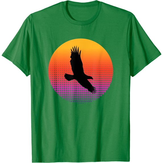 Vulture Eagle Bird Flying in the Sky at Sunset Animal Bird T-Shirt