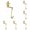 Gold3, variant on Christmas Stocking Holder Set of 5 Metal Hooks for Fireplace Mantel Shelf Staircases Xmas Tree Style Hanger for Stockings and Ornaments Holiday Party Decoration Reusable
