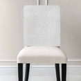 thumbnail image 2 of White Burlap Texture Chair Back Cover for Dining Room, Farmhouse Vintage White Removable Kitchen Chair Slipcovers, Washable Seat Protector for Restaurant Party Banquet Wedding Décor, 2 of 9