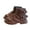 Brown-01, variant on Girls Steampunk Fashion Short Boots Pleated Ankle Boots Fall Winter Trendy Streetwear Booties Shoes