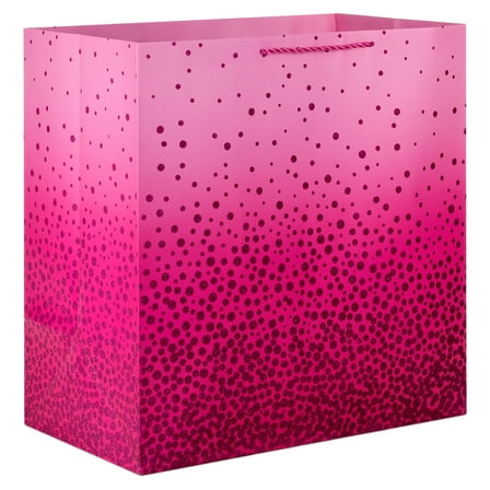 Hallmark Extra-Deep Gift Bag (Pink With Cascading Pink Dots)