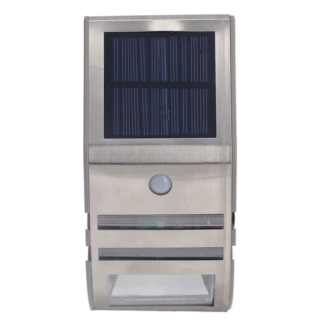 Solar Wall Lamp, PIR Human Body Induction Stainless Steel Shell 40LM Wall Light High Sensitivity For Courtyards For Gardens For Corridors
