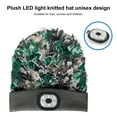 thumbnail image 4 of Morttic Unisex Beanie Hat with LED Light,Camouflage Print Plush Knitting Hats Rechargeable Headlamp Warm Hap for Outdoor Running Warning, Green, 4 of 8
