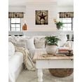 thumbnail image 4 of Valance Curtains for Windows Texas Star Wooden Board Window Treatment Curtains Vintage Farm Wood Grain Short Curtain Rod Pocket Valances for Kitchen Bathroom Living Room, 1 Panel 54x18 Inch, 4 of 5