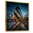 thumbnail image 2 of Designart "Black Blue London Beautiful Cityscape Spot" Cityscapes Floater Framed Canvas Print, 2 of 7