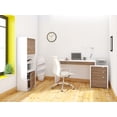 thumbnail image 1 of Nexera 400459 Bureau à Domicile 3 Pièces avec Bibliothèques et Rangement Polyvalent, Blanc et Noyer, 1 of 7