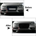 thumbnail image 2 of NS Front Fog Light Honeycomb Hex Mesh Grill Cover for Audi A4 B8.5 13-16,Chrome, 2 of 10