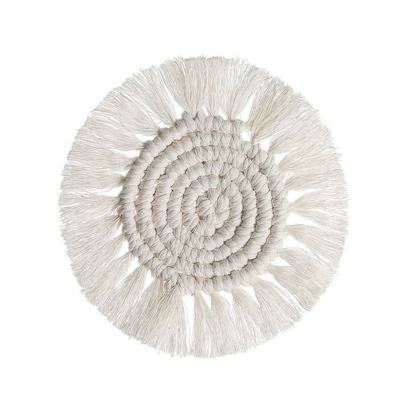 Moluckfu Posavasos Redondo Beige De Tejido Para Protección De Con Estilo Clásico