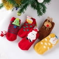 thumbnail image 3 of Odeerbi Christmas Socks For Family Kids Non-Slip Socks Home Floor Socks Coral Fleece Warm Parent-child Socks, 3 of 3