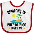 thumbnail image 3 of Inktastic Someone in Puerto Rico Loves Me Boys or Girls Baby Bib, 3 of 4