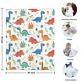 thumbnail image 4 of White Cartoon Dinosaurs Bones Pattern Blanket,Comfortable Soft Flannel Throw Blanket,All Season,Warm Lightweight Blankets for Sofa Bed Couch Living Room Chair,30"x40", 4 of 4