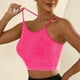 thumbnail image 5 of Brasier Mujer Sujetadores Deportivos de Tela de Mantequilla para Mujer, de Punto, Acolchados, Push up, Cómodos, Espalda Cruzada, Tirantes Finos, para Entrenamiento, Yoga, Gimnasio, Fitness Mediana, 5 of 6