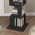 thumbnail image 3 of 6 Tier Rotating Bookshelf, Floor Rack Simple Bookcase  with Acrylic Plate Student Multi-Function Creative Bookshelf for Living Room with Anti-toppling Base, 3 of 12