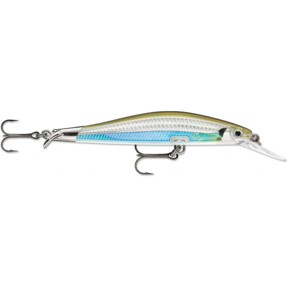 Rapala RipStop Deep 09 Jerkbait, Floating-Diving, 3-1/2", 1/4oz, Moss Back Shiner