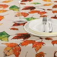 thumbnail image 4 of Thanksgiving Tablecloth Fall Tablecloth Printed Fabric Table Cover Maple Leaf Fall Harvest Rectangle Tablecloth for Festival Harvest Dinner Kitchen Party Holiday Decoration 60x84 inch, 4 of 5
