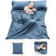 thumbnail image 1 of REJODA-Sac de Couchage Léger Compact Sac de Couchage Portable Propre Drap de Voyage avec Ouverture Zippée pour les Pieds Drap de Camping pour Randonnée Hôtel & Camping, 1 of 4