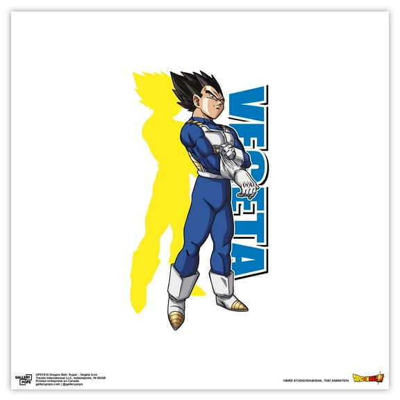 Gallery Pops Dragon Ball: Super - Vegeta Icon Wall Art, Unframed Version, 12" x 12"