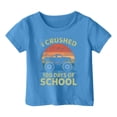 thumbnail image 1 of WEIYLL T-Shirts Filles Lettre Voiture École Décontracté Imprimé Col Rond Manches Courtes Amples Sorties pour 8-9 Ans, 1 of 4
