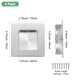 thumbnail image 3 of Uxcell 4-Pack Tiradores Empotrados, 2.75 Pulgadas de Acero Inoxidable 304 para Puertas de Closet Corredizas [Plata], 3 of 6
