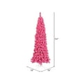 thumbnail image 2 of Vickerman 4.5' Flocked Pink Pencil Fir Artificial Christmas Tree, Pink Dura-lit Lights, 2 of 2