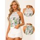 thumbnail image 2 of Chaleco de verano tropical para mujer, sin mangas, con abertura en la espalda, cuello halter, camisola Rosa claro L, 2 of 6
