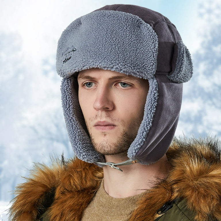 Trapper Hats Warm Thick Trooper Winter Hats - Men Women Water