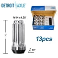 thumbnail image 6 of Detroit Axle - 4WD Brake Kit for Chevy GMC Silverado Sierra 1500 Tahoe, 12'' inch Front & 12.79'' inch Rear Drilled Slotted Brake Rotors Ceramic Brake Pads Wheel Lug Nuts Socket Keys Replacement, 6 of 7