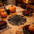 thumbnail image 4 of SLYNSHome Halloween Spider Web Pattern Placemat,Black Waterproof Oil Proof Heat Resistant Table Mat, Holiday Dining Kitchen Decor For Seasonal Parties, 4 of 7