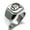 Silver, variant on Stainless Steel Letter Q Initial Old English Monogram Engraved Engraved Square Flat Top Biker Style Polished Signet Ring