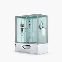 Maya Bath 109 71 x 38 x 88 in. Catania Left Steam Shower, White