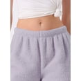 thumbnail image 5 of DARING DIVA Women's Fleece Fuzzy Elastic Waistband Lounge Pants S Purple, 5 of 6