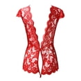 thumbnail image 2 of Lencería sexy sin espalda escote en V profundo encaje apasionado seducción ropa de dormir lencería sexy hueca, 2 of 5