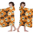 thumbnail image 4 of Spooky Icons Halloween Pattern Hooded Bath Towel，60"x35" for Ages 3 To 12 Kids, Quick Dry Lightweight Soft Microfiber Hood Beach Towel Cover Up for Kids, 4 of 7