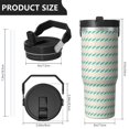 thumbnail image 4 of Modern 30oz Handheld Travel Tumbler with Handle – Double Wall Stainless Steel Insulated Cup, Flip Straw Lid, Leak-Proof & BPA-Free for Hot and Cold Drinks – Durable Coffee & Juice Mug White, 4 of 7