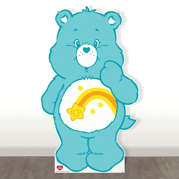 Prime Party Wish Bear Life-Size Cardboard Standup Care Bears Photo Booth Prop 64 x 37 in