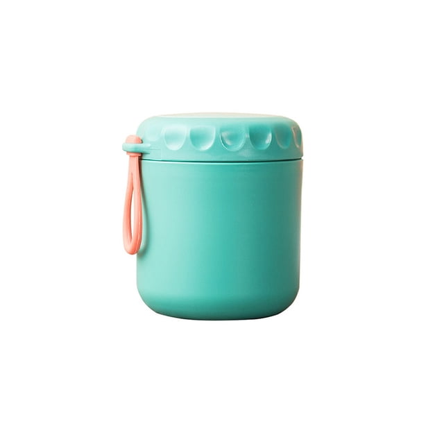 Inteprter Taza de desayuno contenedor de alimentos aislado de acero inoxidable microondas a prueba de fugas 430ML fiambrera cocina niños Oficina Cocina y Comedor Verde Inteprter HA068367-01