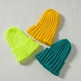 thumbnail image 6 of CoCopeaunt Adult Autumn And Winter New Korean Fashion Pure Color Flanging Men And Women Simple Warm Wool Knit Cap, 6 of 6