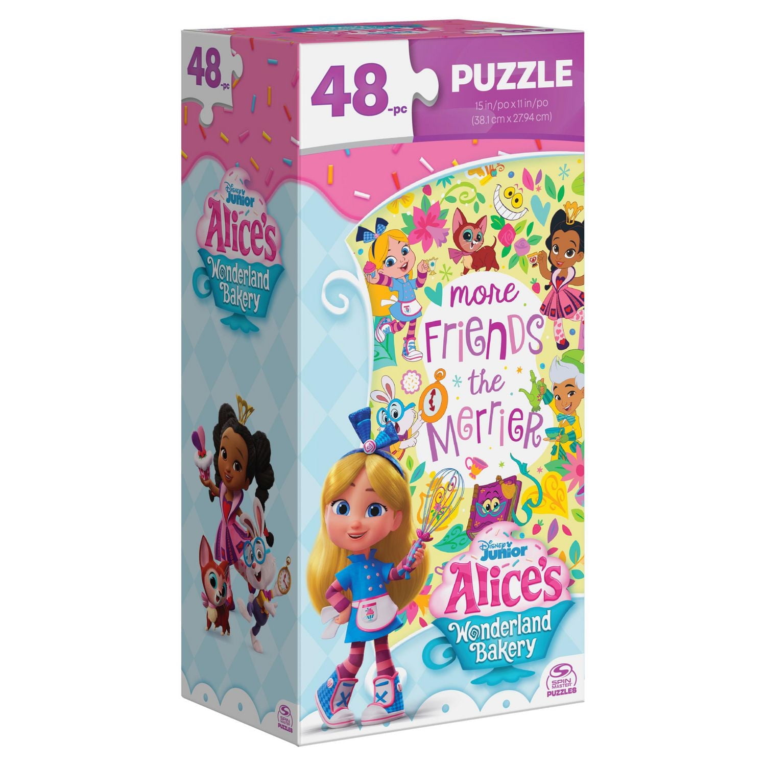 Alice's Wonderland Bakery, Puzzle de 48 pièces, Disney Junior, décorations de fête Alice au pays des merveilles, puzzles pour enfants, à partir de 4 ans