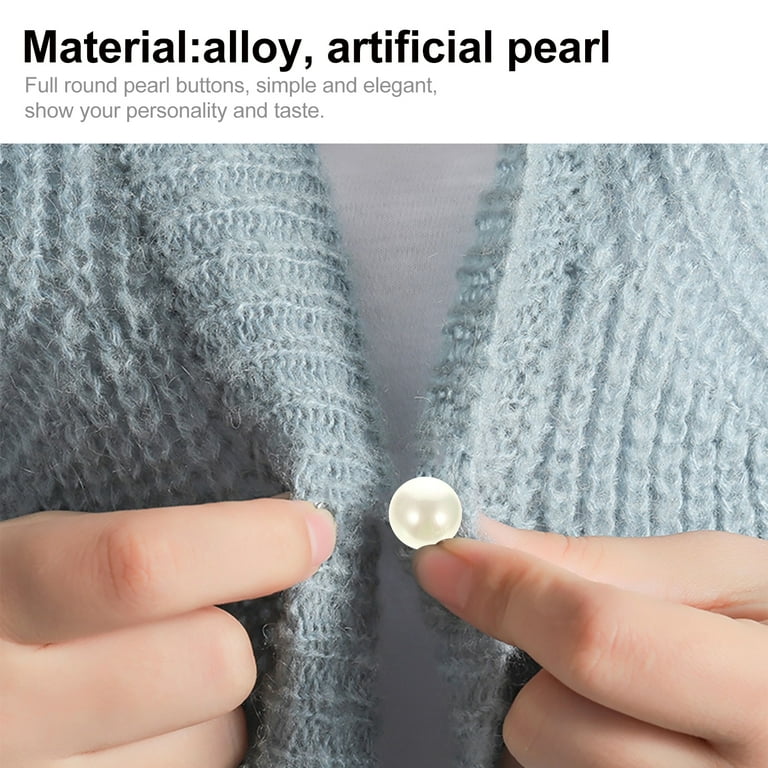 10 Pcs Pearl Buckle Women's Blouses Womens DIY Buttons Beads for