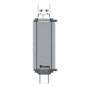 thumbnail image 1 of Adaptador lector  Bloosom de tarjetas de memoria USB-C USB SD Tf de color gris claro, 1 of 4