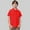 Red, variant on Liyamei Boys Button Up Shirts Short Sleeve Lightweight Summer T Shirt Tees Tops Size 4-5 Years