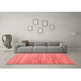 thumbnail image 3 of Ahgly Company Indoor Square Abstract Red Contemporary Area Rugs, 5' Square, 3 of 4